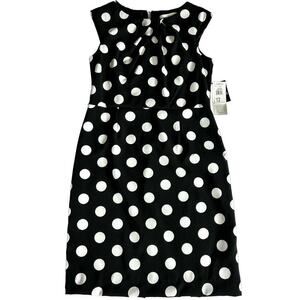 New vintage Studio 1 sheath sleeveless dress 50s inspired polka dot dress 12